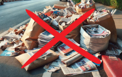 Wichtig: Bereitstellung von Papier und Karton