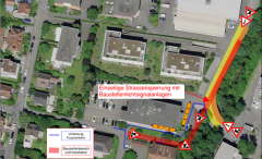 Verkehrsbehinderungen an der Wuhrmattstrasse